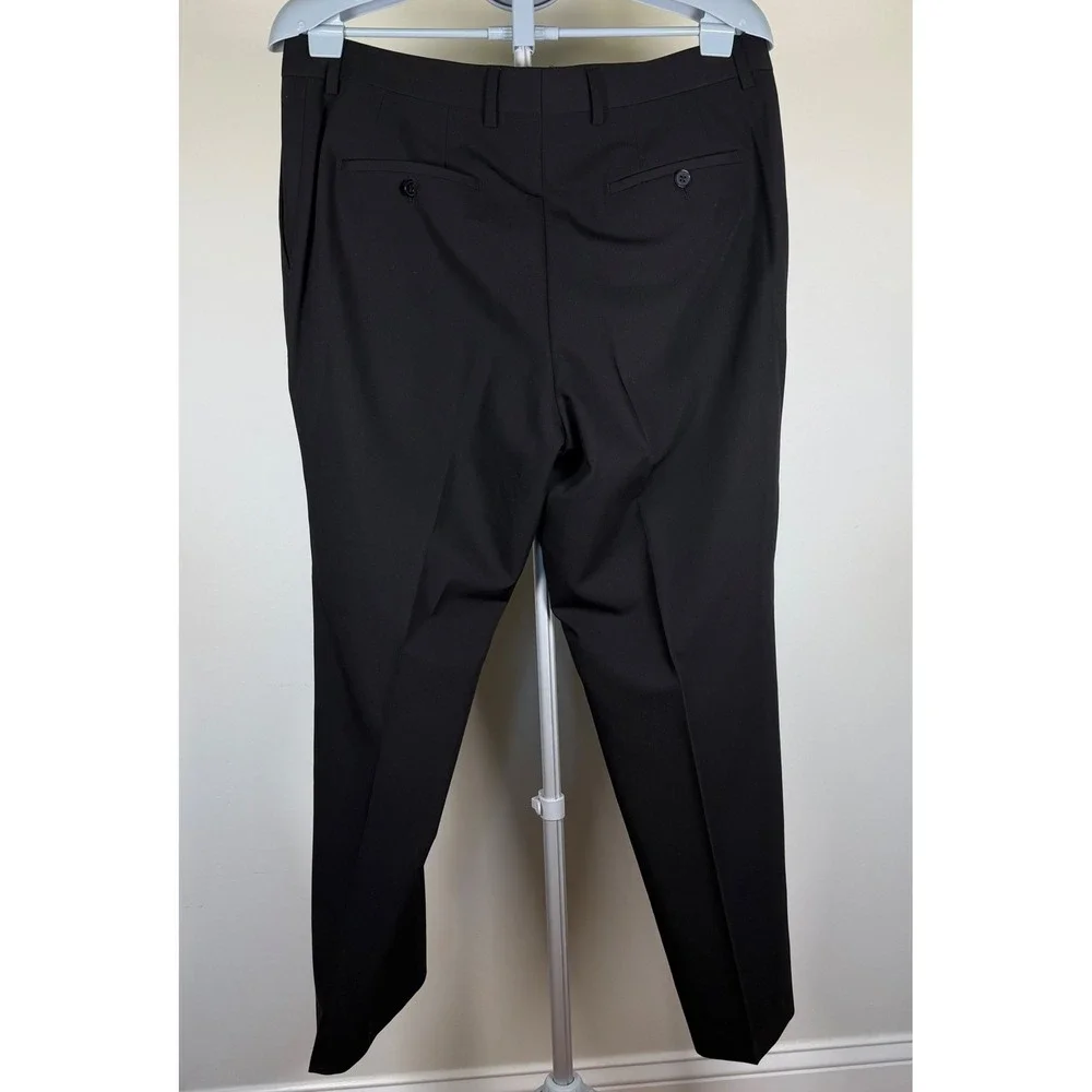 Savile Row Company London Mens Black Two Piece Wedding Suit Set